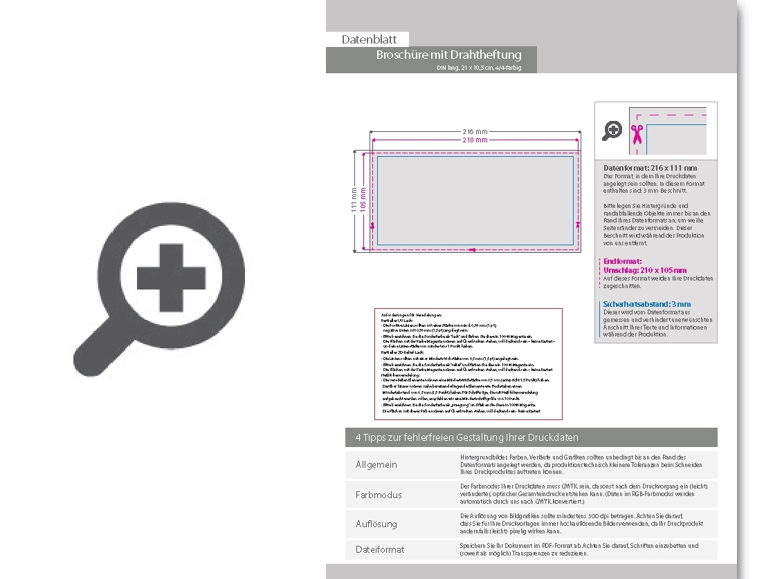 Product Bild brosch__re_mit_drahtheftung__endformat_din_lang_quer_(210_x_105_mm)__24-seitig