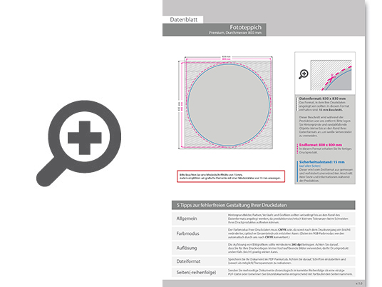 Product Bild hochwertiger_fototeppich_premium__durchmesser_80cm__4_0_farbig_bedruckt__formgerecht_geschnitten__r__nder_gekettelt