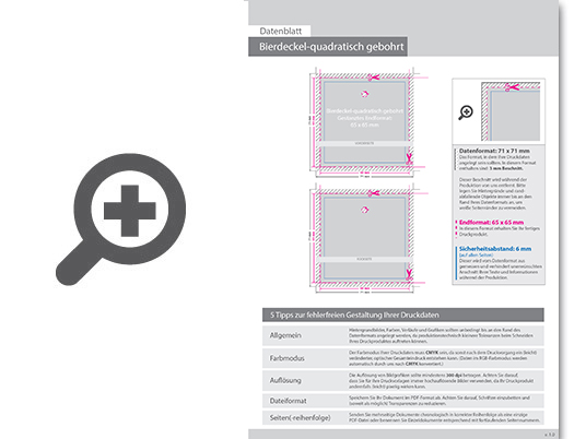 Product Bild bierdeckel_quadrat_65_mm_x_65_mm_gebohrt