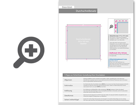 Product Bild durchschreibes__tze_quadrat_10_5_cm_x_10_5_cm__2-fach__1_0-farbig